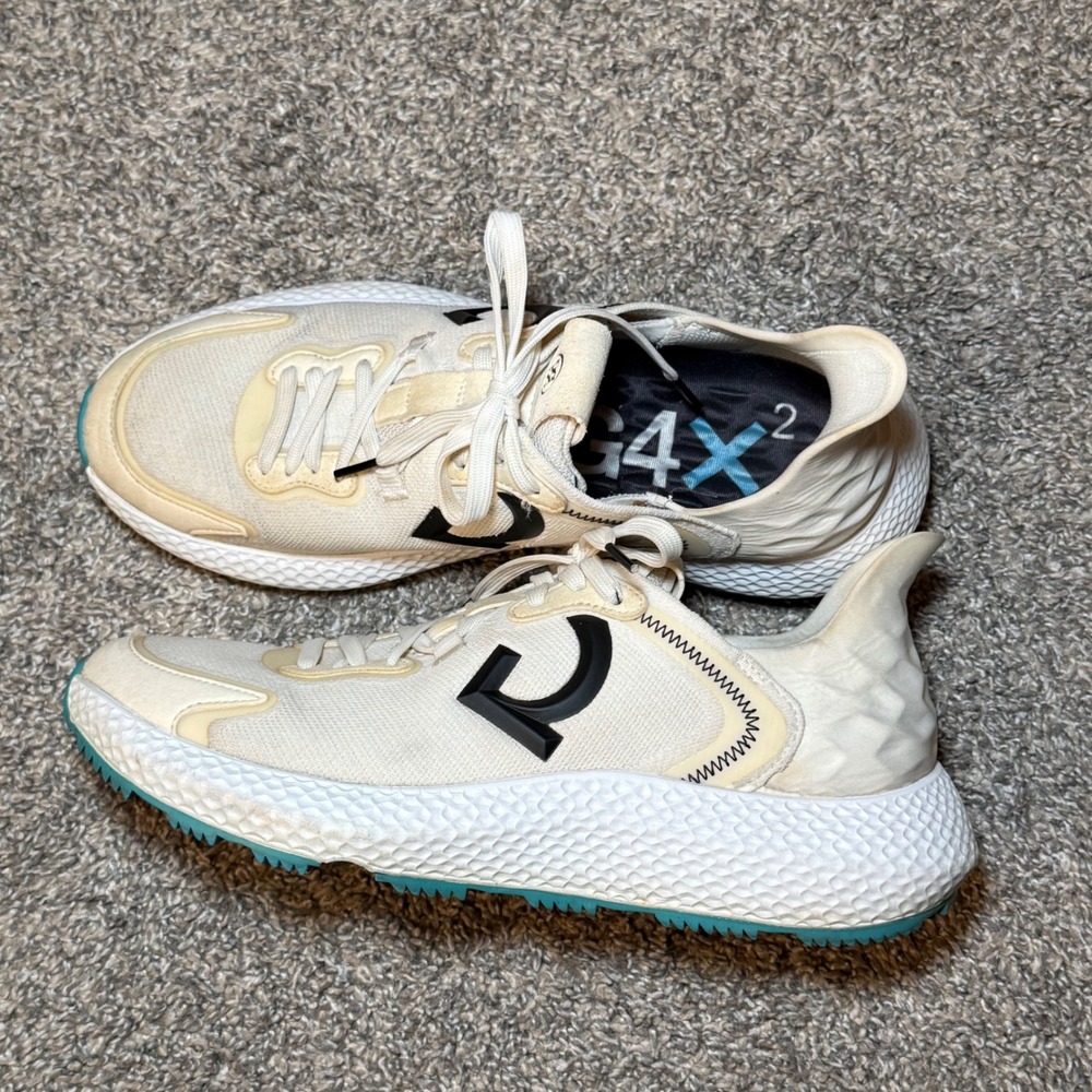 G/FORE MG4x2 Golf Cross Trainer Shoes Snow White Blue Spikeless Mens